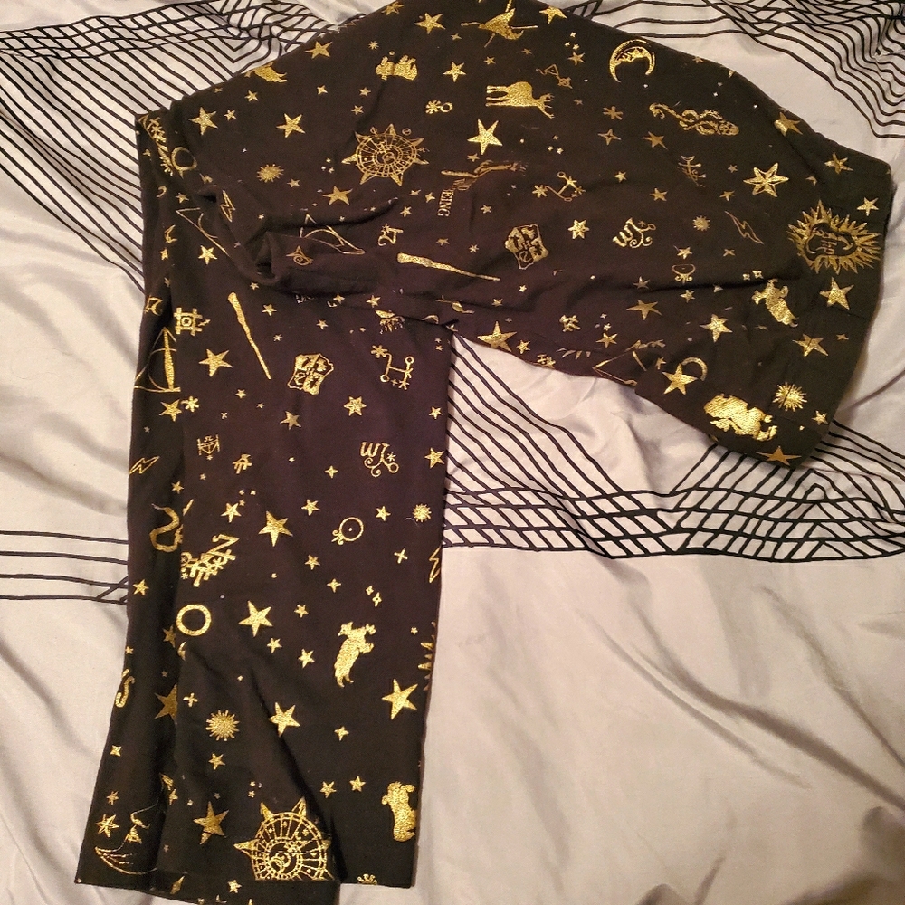 Harry Potter Metallic Celestial Leggings Size 2
